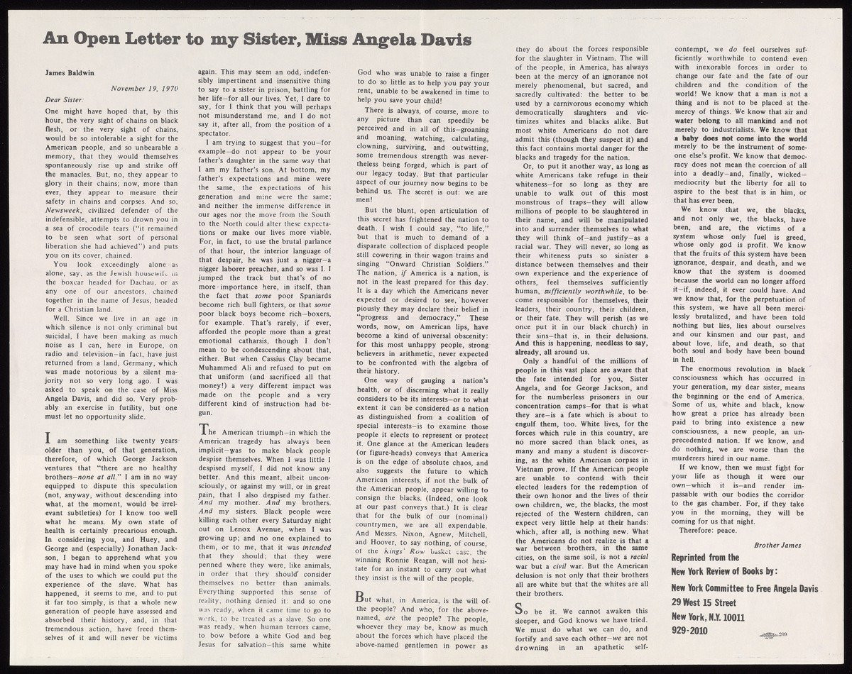 A scan of the full text of the letter, set in 5 justified columns across a broad page.